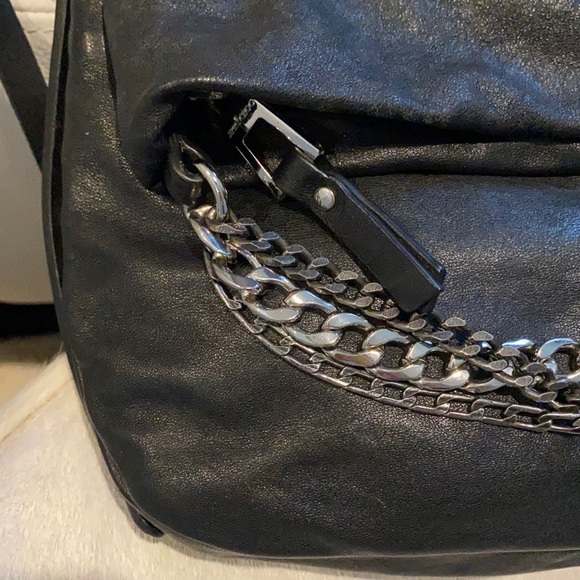 Cute Leather Bag with Heavy Chains - Picture 3 of 9